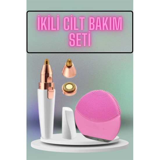 Kulak Burun ve Yüz Epilasyon Aleti ve Yüz Masaj Aleti İkili Cilt Bakım