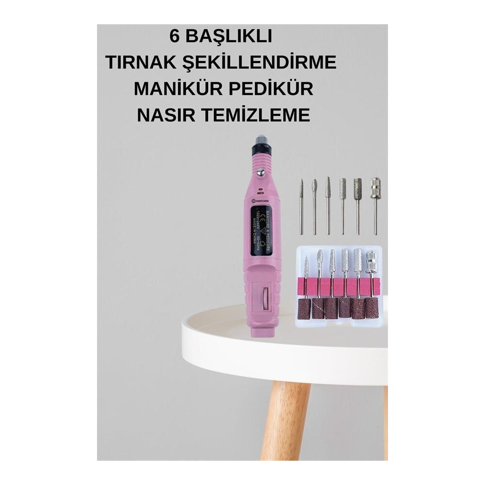 Elektrikli Manikür Pedikür Seti İkili Set 17 Parça Tırnak Bakımı Nasır