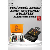 Powerbank Kulaklık ve 7 Kordonlu Akıllı Saat Çoklu Şarj Girişi Bluetoo