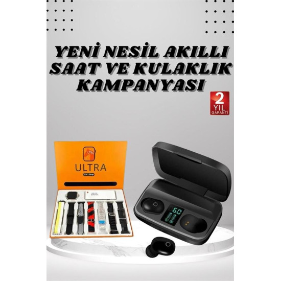Yeni Nesil Akıllı Saat ve Bluetooth Kulaklık Kampanyası Dokunmatik Kar