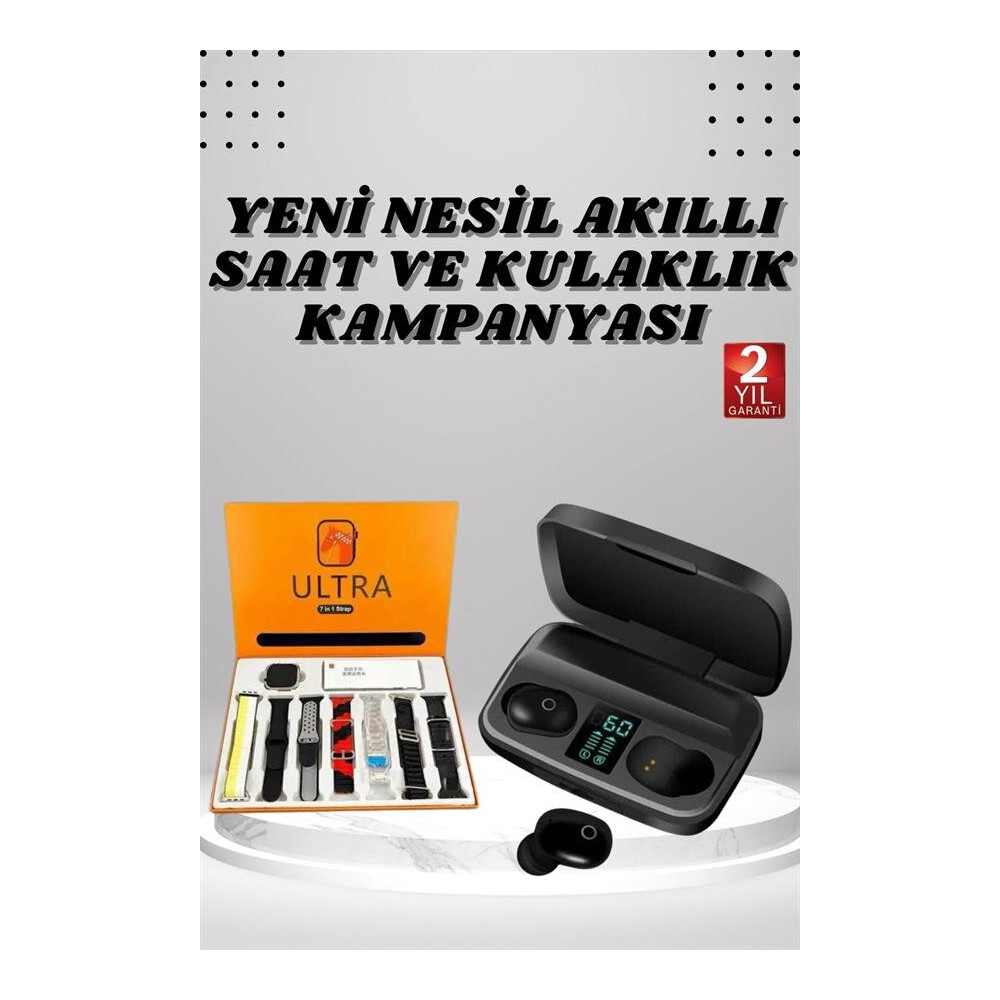 Yeni Nesil Akıllı Saat ve Bluetooth Kulaklık Kampanyası Dokunmatik Kar