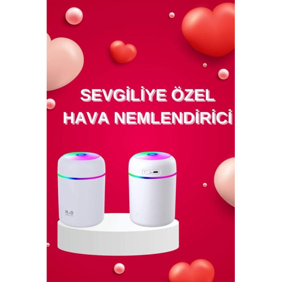 USB Bağlantılı LED Işıklı Hava Nemlendirici – Sessiz ve Kullanıcı Dost