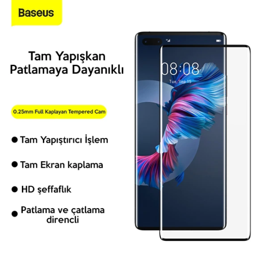 Baseus Huawei Mate40 Pro/Pro+/RS Porsche Design Full 0.25mm Kırılmaz C