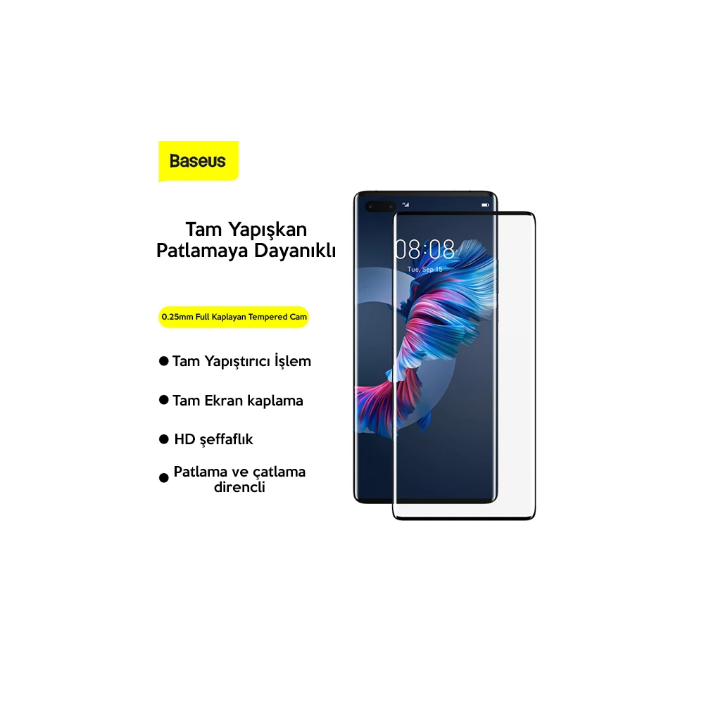 Baseus Huawei Mate40 Pro/Pro+/RS Porsche Design Full 0.25mm Kırılmaz C