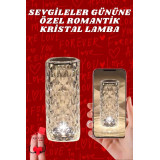 Sevgililer Günü İçin Hediye Kristal Lamba Sevgiliye Hediye USB Şarjlı 