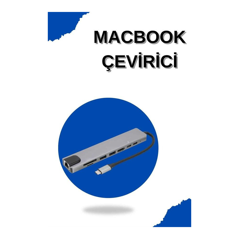 Type-C Çoklu Dönüştürücü – Alüminyum Gövde Hızlı Veri Aktarımı ve Şarj