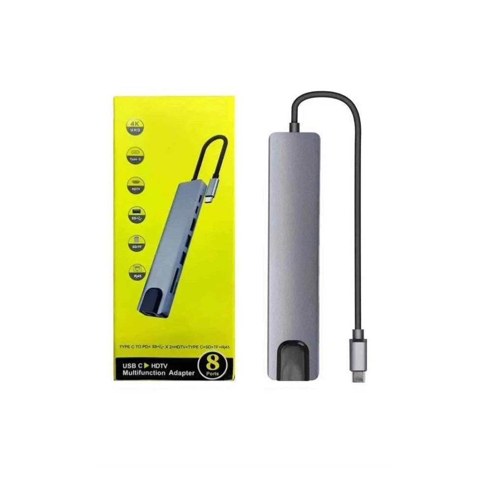 Macbook Pro/air Uyumlu USB Type-C 8 In 1 Hub Dönüştürücü Çevirici Çokl