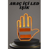El Orta Parmak Led Kumandalı Araç İçi Reflektör Arka Cam El Simgesi