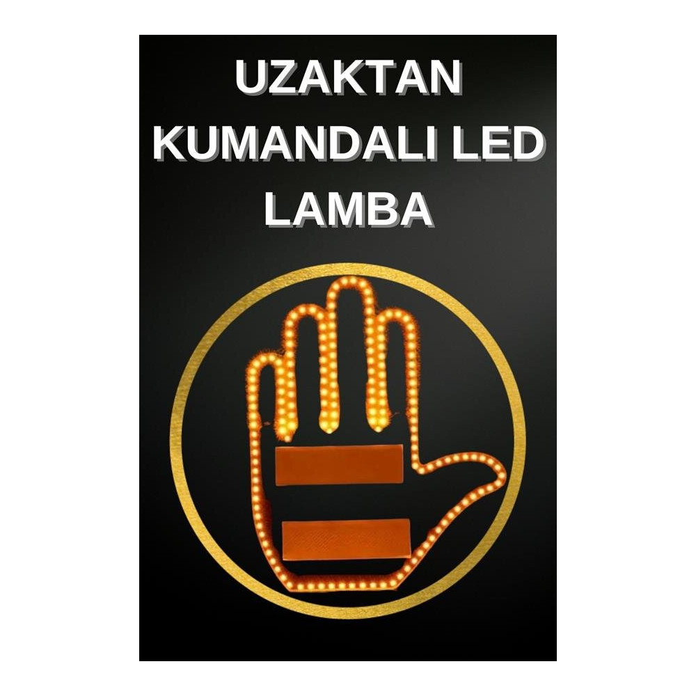 Led Işık El İşareti Araç Camı İçin Uzaktan Kumandalı