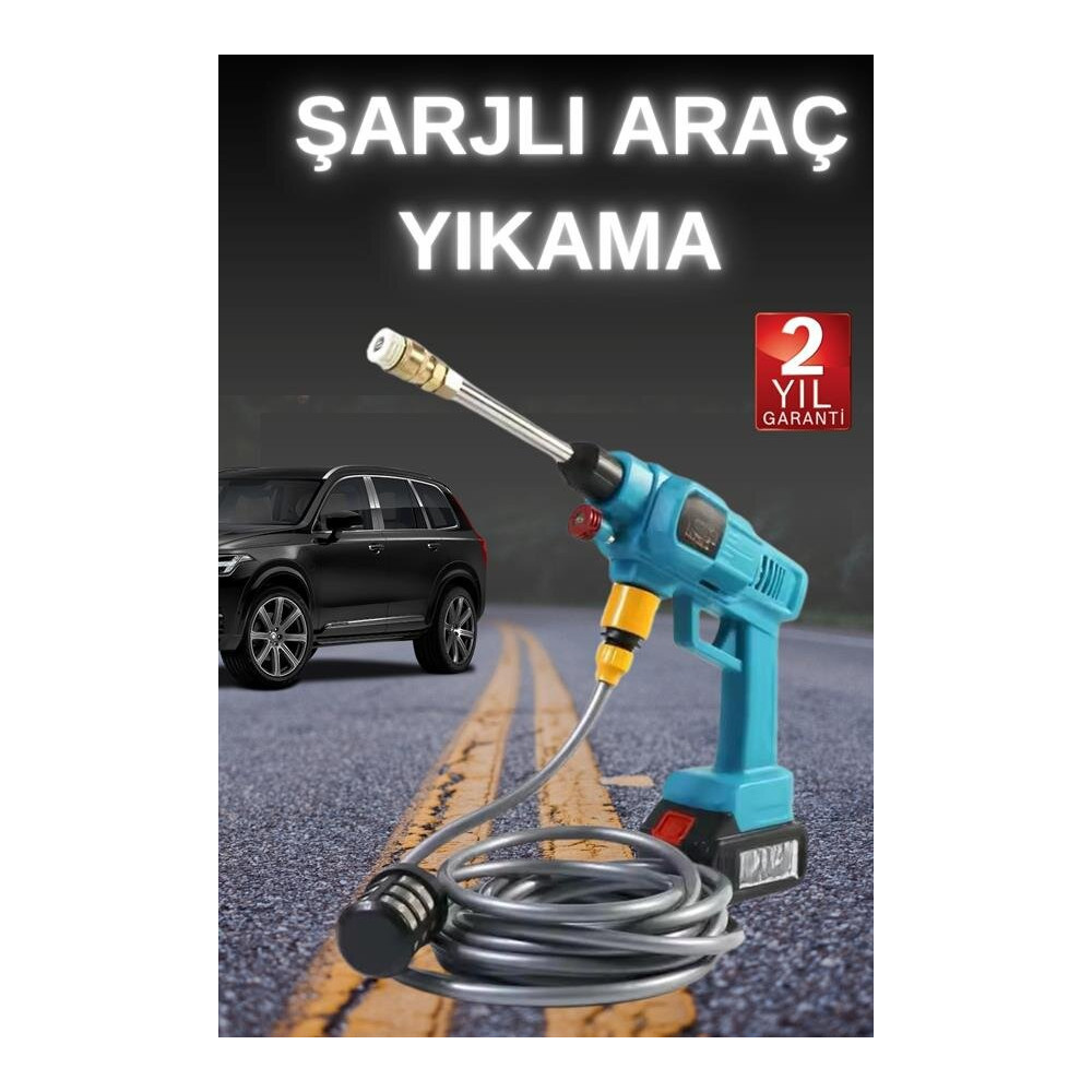 Şarjlı Ve Yüksek Basınçlı Oto Yıkama Makinesi Ve Sulama Tabancası Bahç