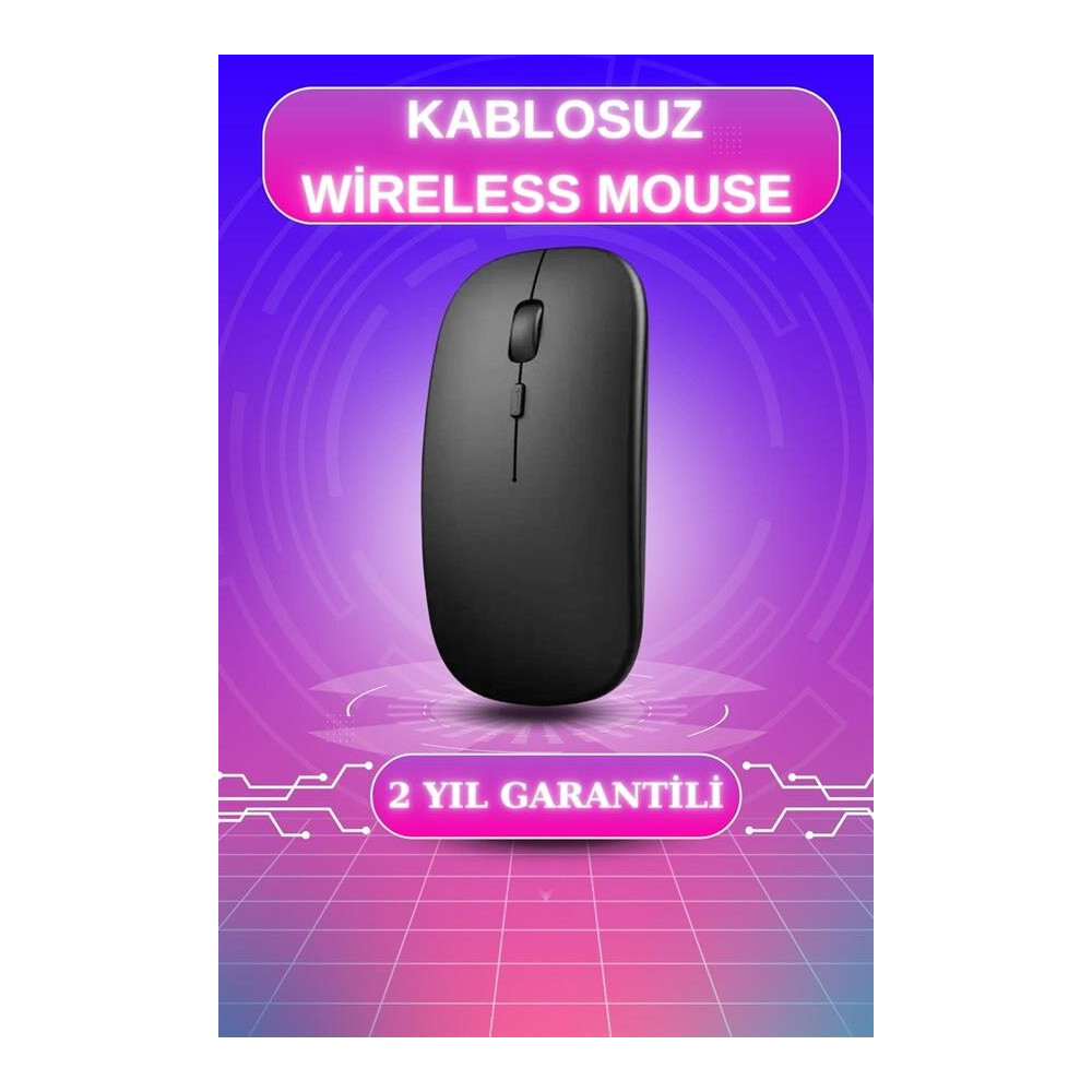 Kablosuz Mouse Fare Şarjlı Bluetooth Wireless Çift Modlu Sessiz
