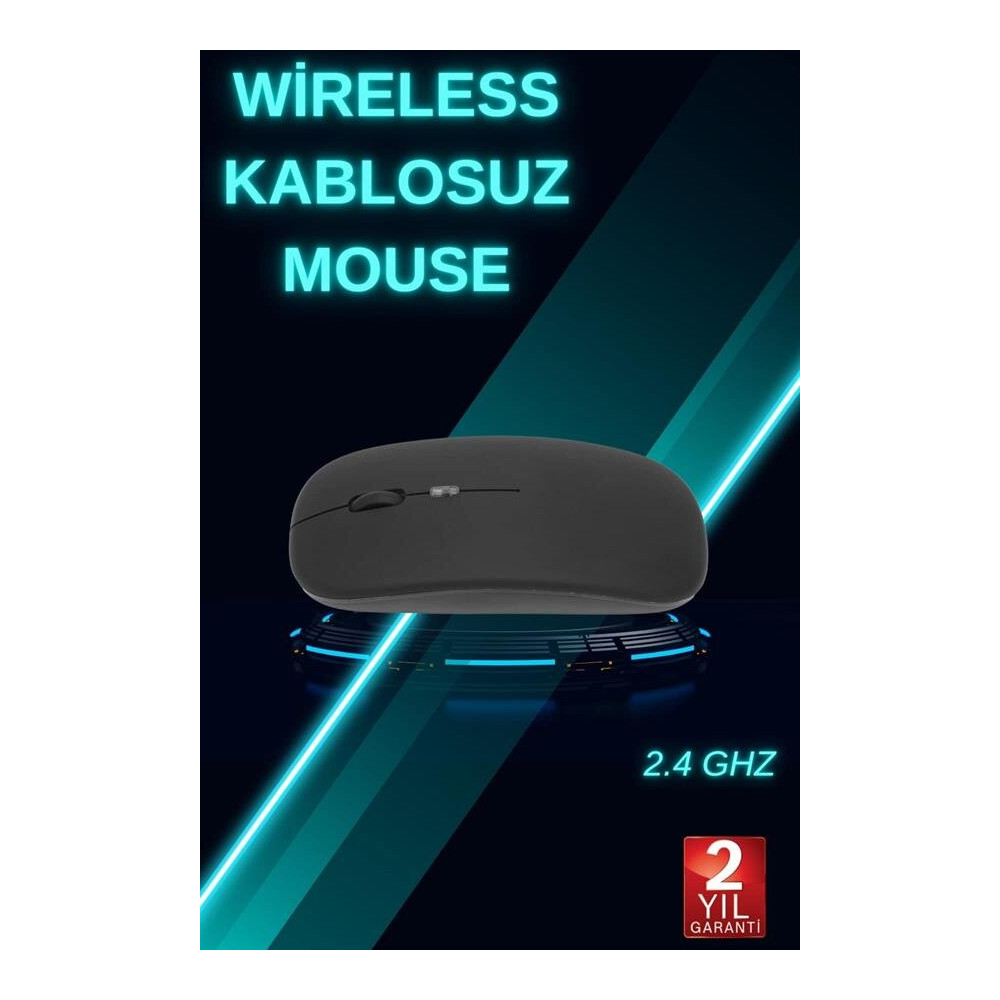 Siyah Wireless Kablosuz Sessiz Mouse Bluetooth Bağlantılı
