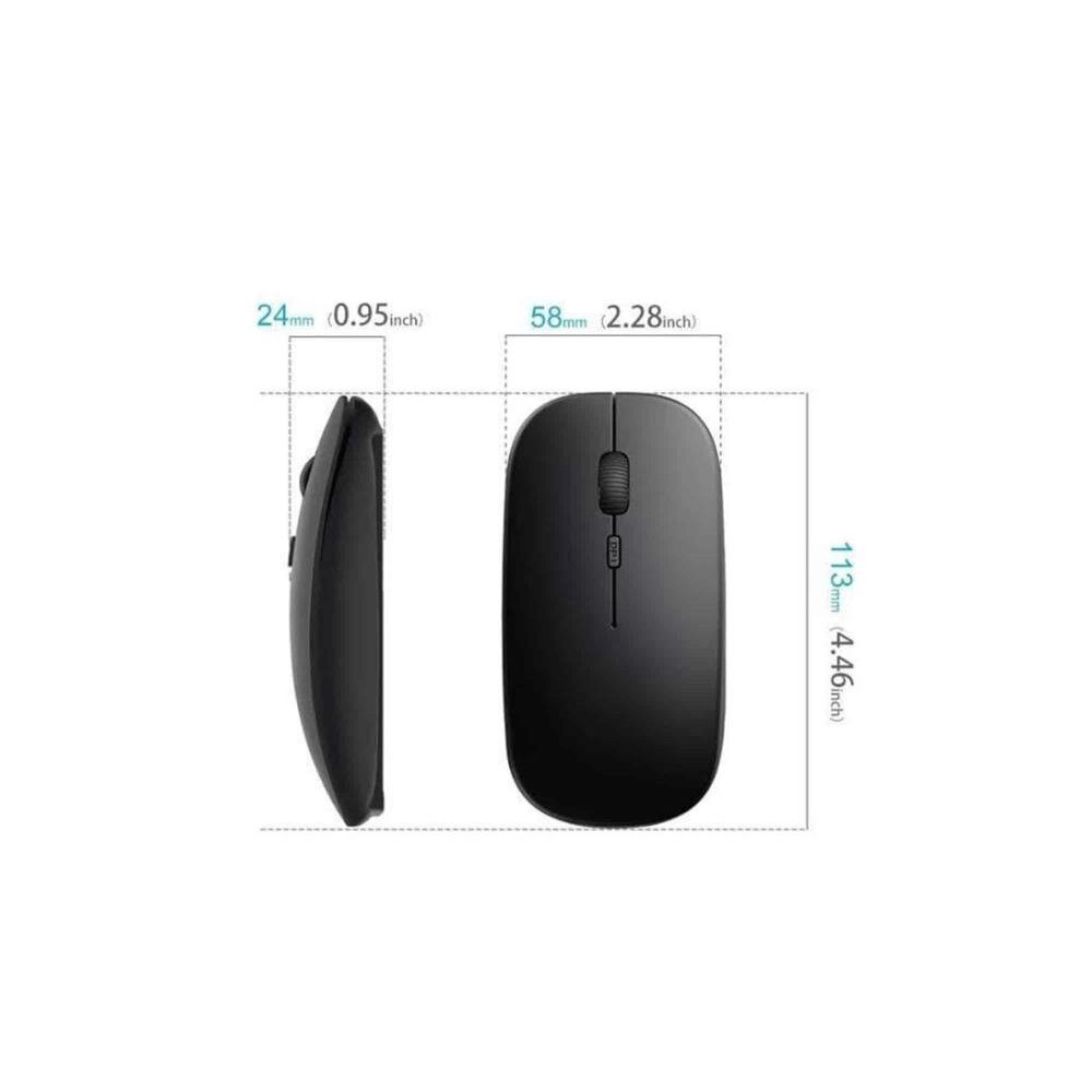 Siyah Wireless Kablosuz Sessiz Mouse Bluetooth Bağlantılı