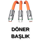 3 İn 1 Süper Hızlı Şarj Kablosu Android ve İOS Uyumlu Silikon Şarj Kab