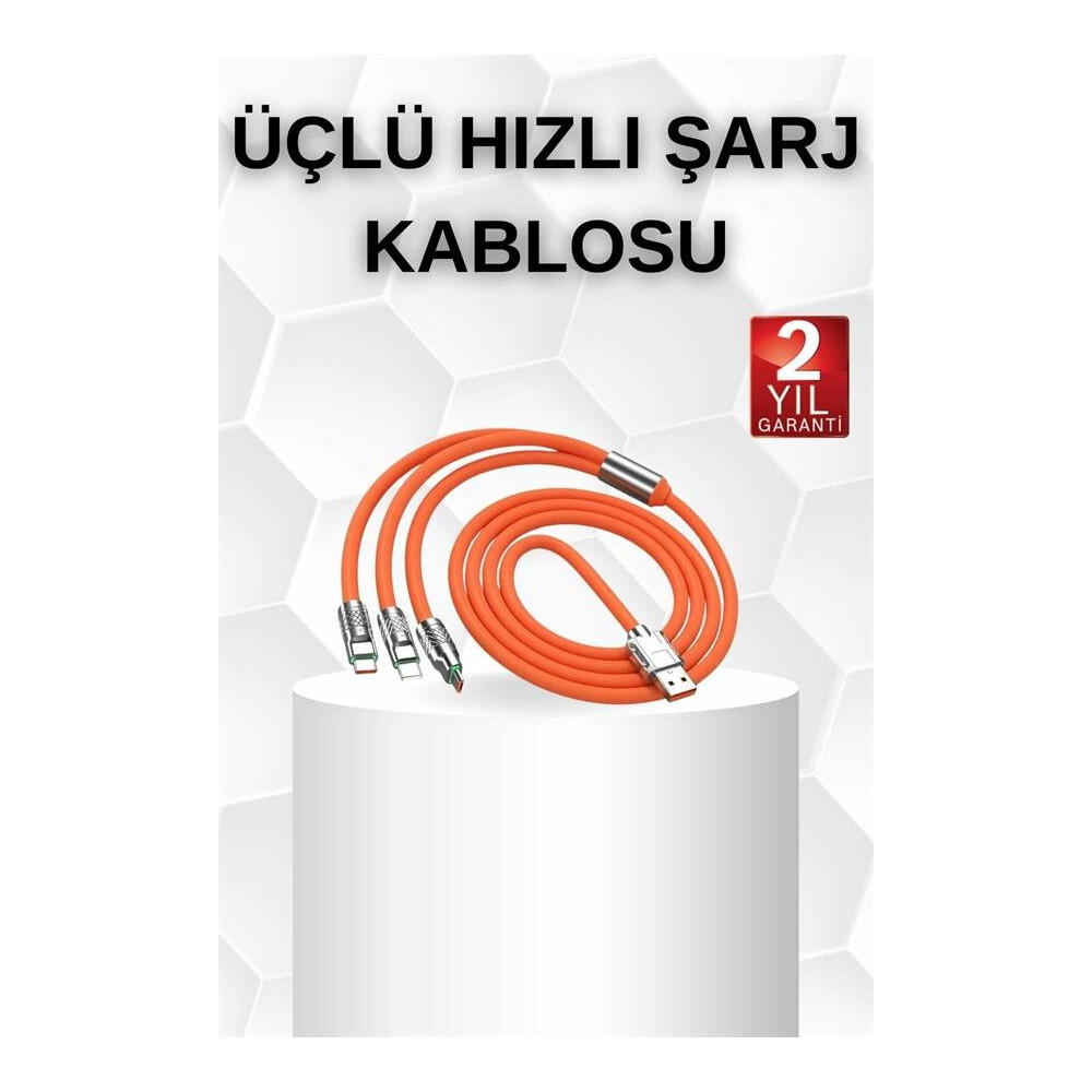 Android ve İOS Uyumlu 180 Derece Type-c Şarj Kablosu