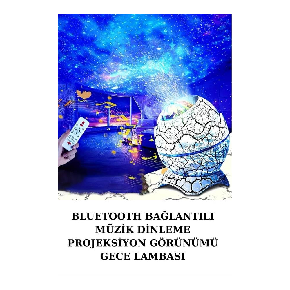 Dinozor Yumurtası Gece Masa Lambası Bluetooth Hoparlör 14 Renk Seçeneğ