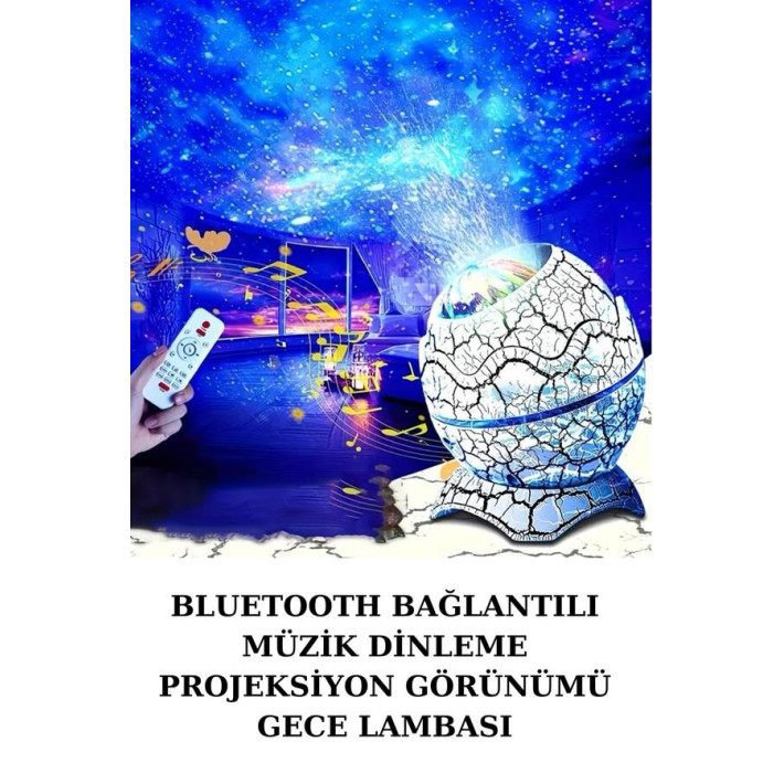 Dinozor Yumurtası Gece Masa Lambası Bluetooth Hoparlör 14 Renk Seçeneğ
