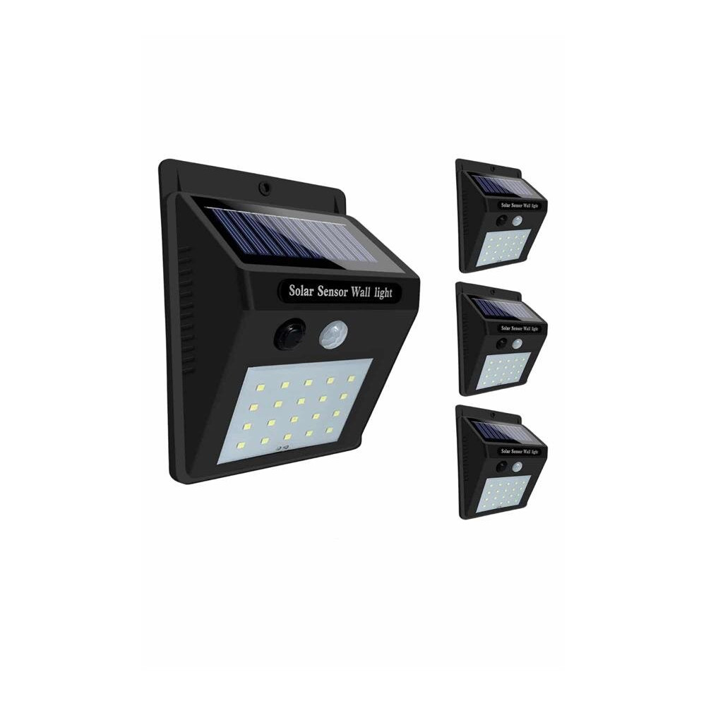 Solar Sensörlü Duvar Lambası Bahçe Lamba 20 Led Işık