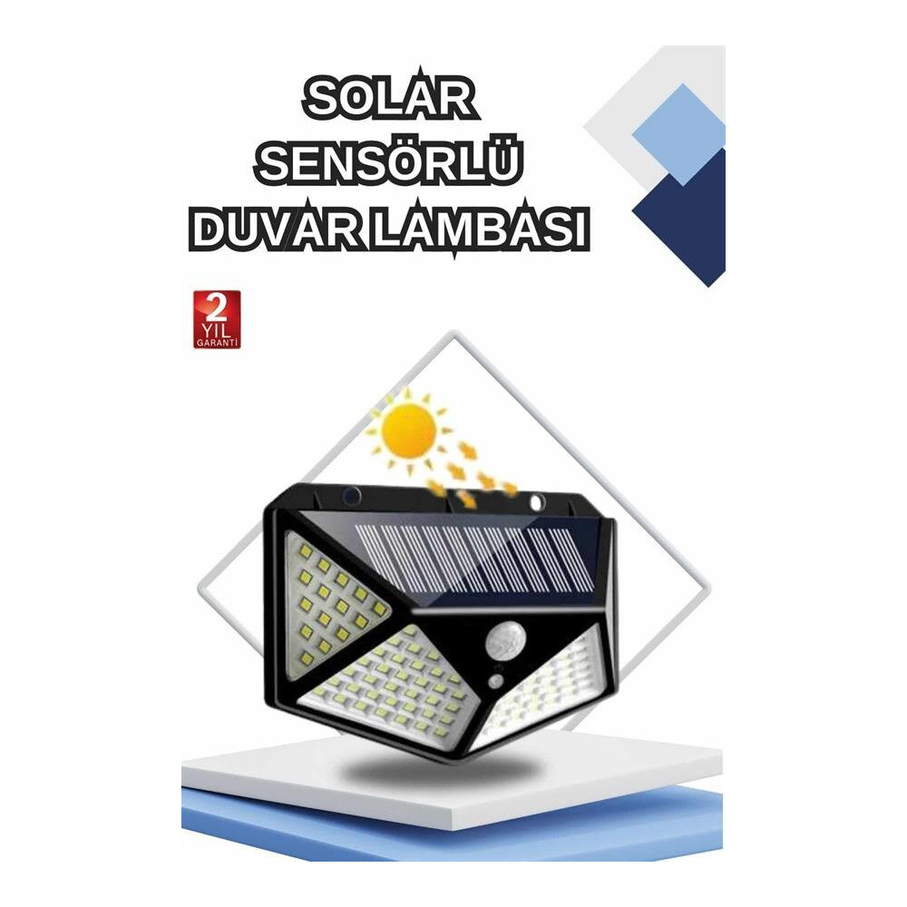 Bahçe Lambası Bahçe Aydınlatma Sensörlü Suya Dayanıklı 100 Led