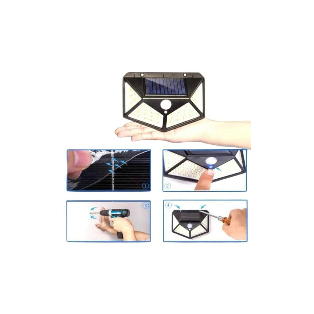 Bahçe Lambası Bahçe Aydınlatma Sensörlü Suya Dayanıklı 100 Led
