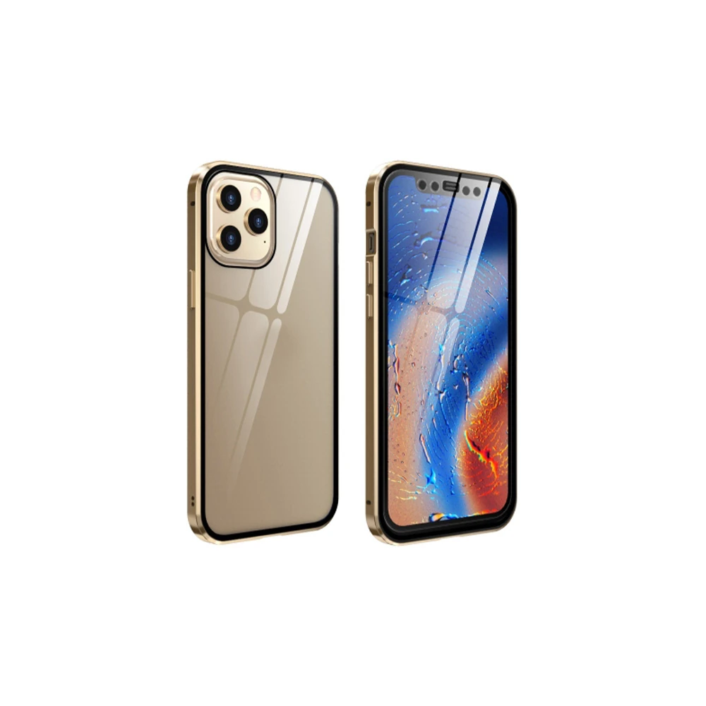 İPhone 12 Pro Mıknatıslı 360 Derece Ön ve Arka Cam Full Korumalı Manye