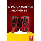 17 Parça El Ayak Bakım Seti Tırnak Temizleme Manikür Pedikür Cımbız Tö