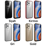 İPhone 12 Pro Mıknatıslı 360 Derece Ön ve Arka Cam Full Korumalı Manye