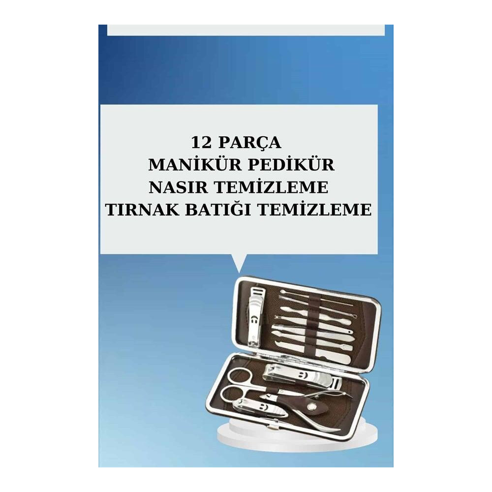 12 Parça El Ayak Temizleme Pense Kir Temizleme Aparatı Kaş Cımbızı