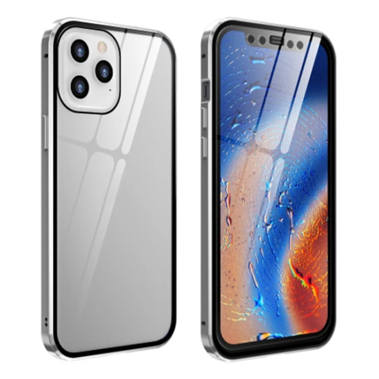 İPhone 12 Pro Mıknatıslı 360 Derece Ön ve Arka Cam Full Korumalı Manye
