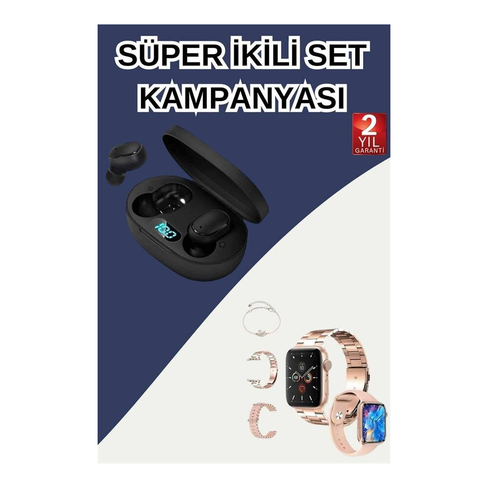 Nabız Ölçer Hediye Bileklikli Akıllı Saat ve Dijital Göstergeli Blueto