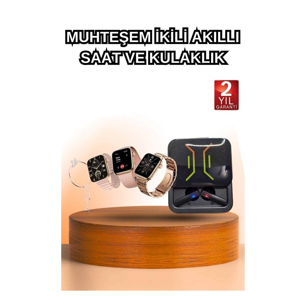 Wireless Şarjlı Akıllı Saat ve Dijital Göstergeli Kablosuz Bluetooth K