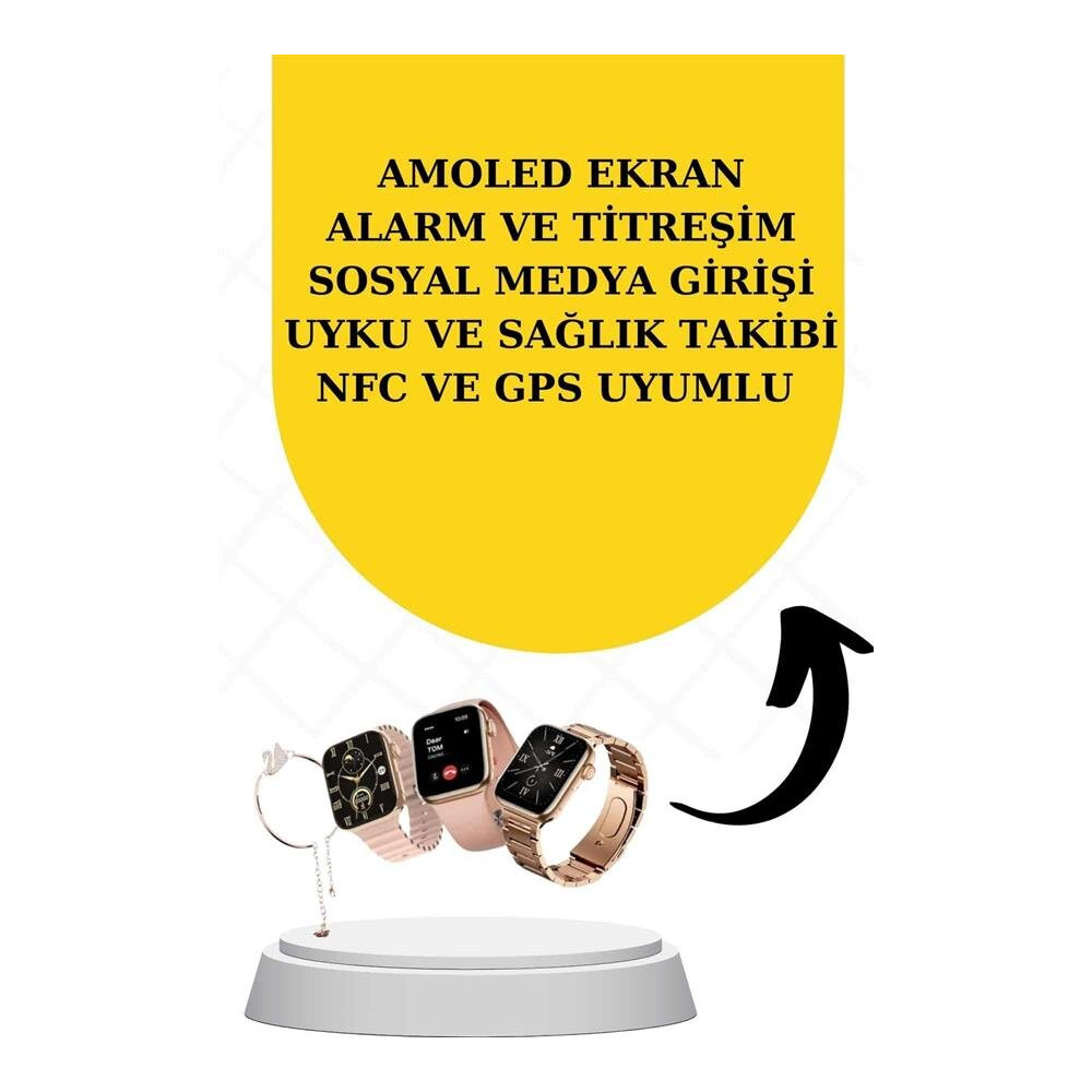 Akıllı Saat – Şık Tasarım Uzun Pil Ömrü ve Su Geçirmez Özellik