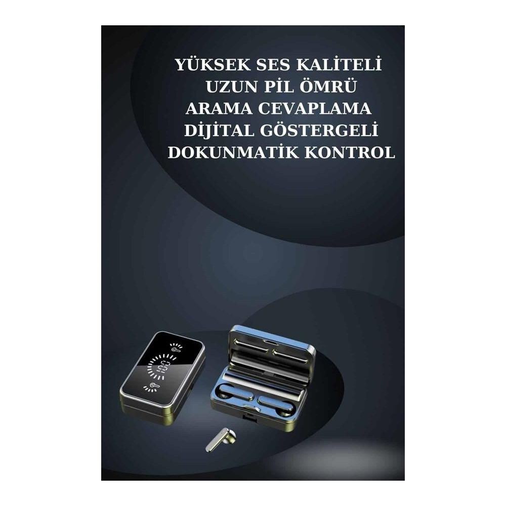 Bileklikli Amoled Ekran Akıllı Saat ve Dijital Göstergeli Kablosuz Blu