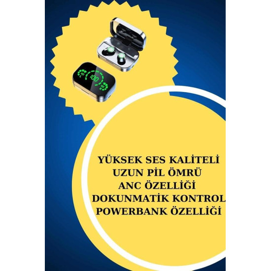 Yeni Nesil Kaliteli Akıllı Saat ve Kablosuz Bluetooth Kulaklık Yüksek 