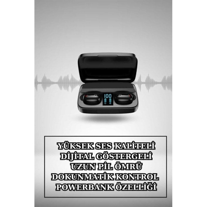 Wireless Şarjlı Pembe Akıllı Saat ve Kablosuz Bluetooth Kulaklık Dokun