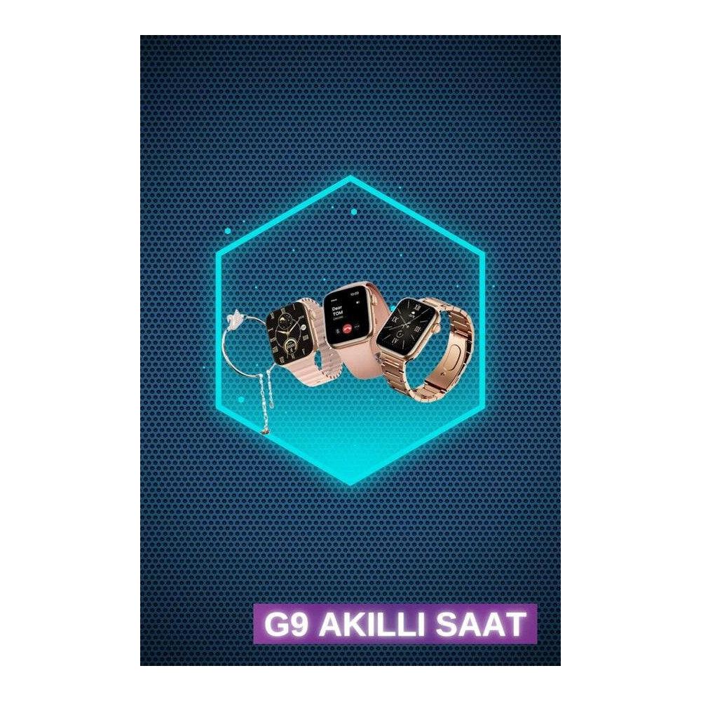 Kadınlar İçin 3 Kordonlu Akıllı Saat ve Dijital Göstergeli Powerbankli