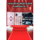 Aksesuar Hediyeli Akıllı Saat ve Dijital Göstergeli Powerbankli Blueto