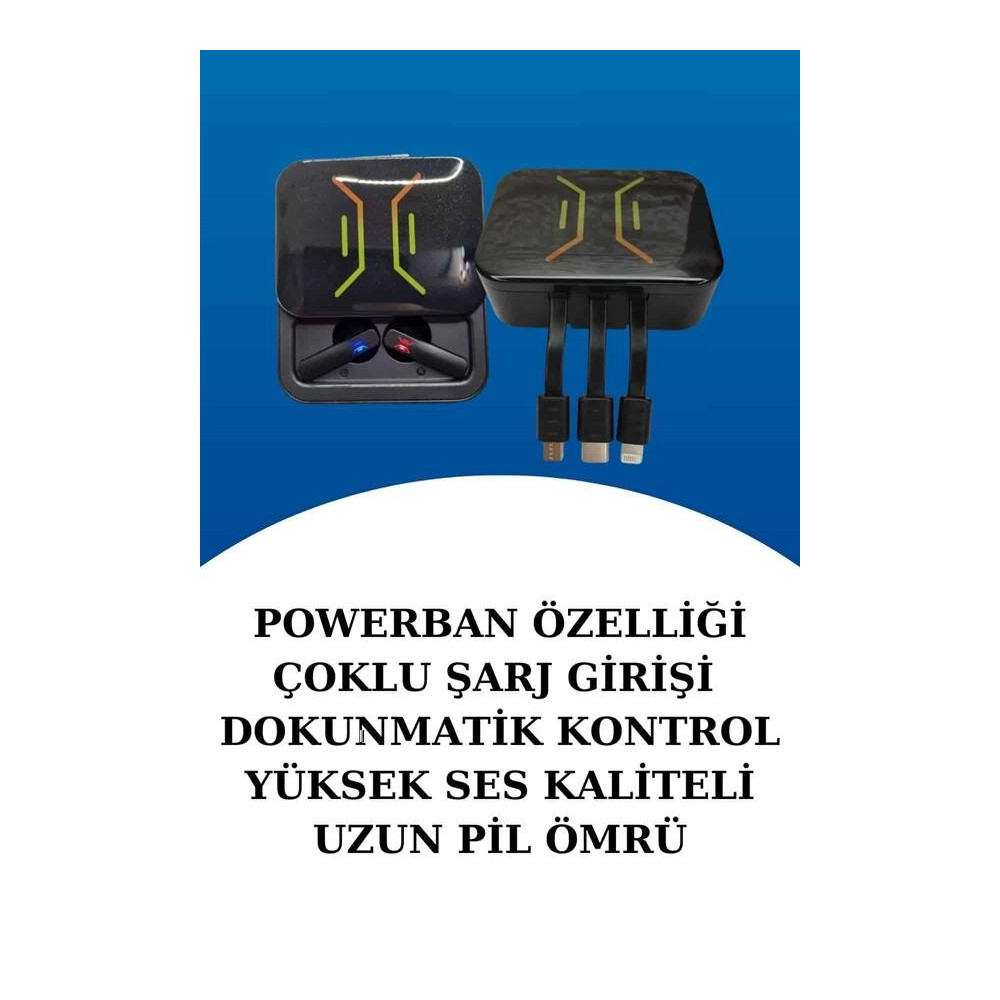 Dijital Göstergeli Bluetooth Kulaklık ve Bildirim Görebilen Akıllı Saa
