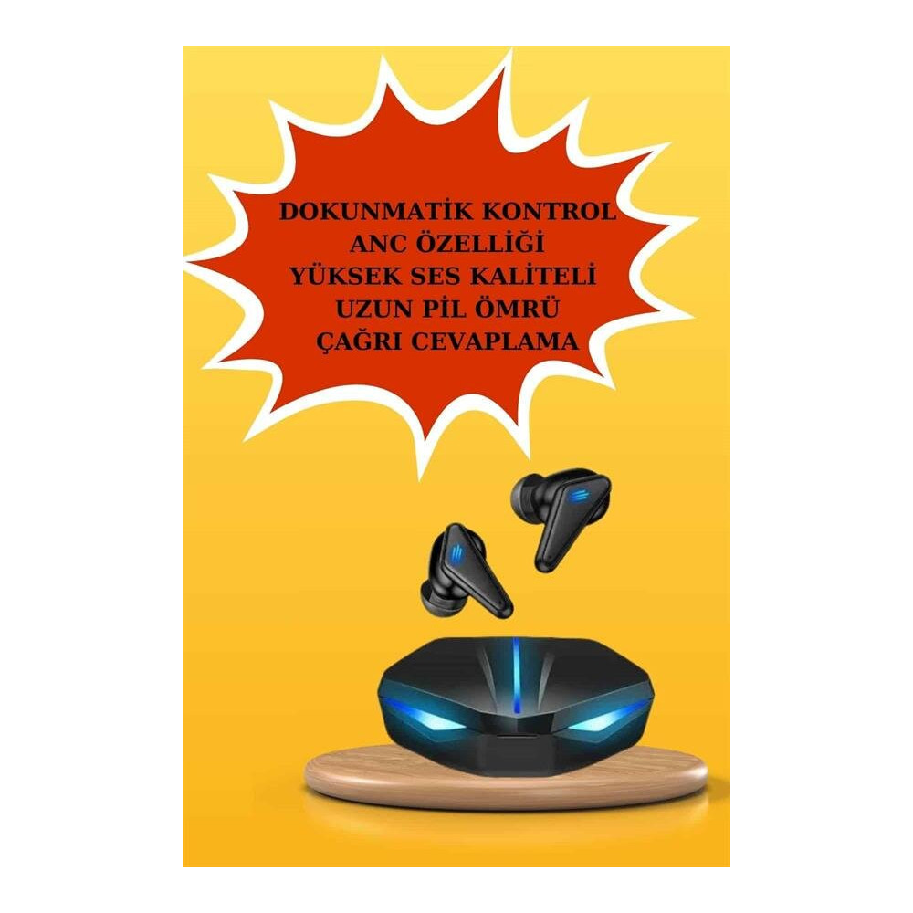 Kablosuz Bluetooth Bağlantılı Kulaklık ve Dokunmatik Ekran Akıllı Saat