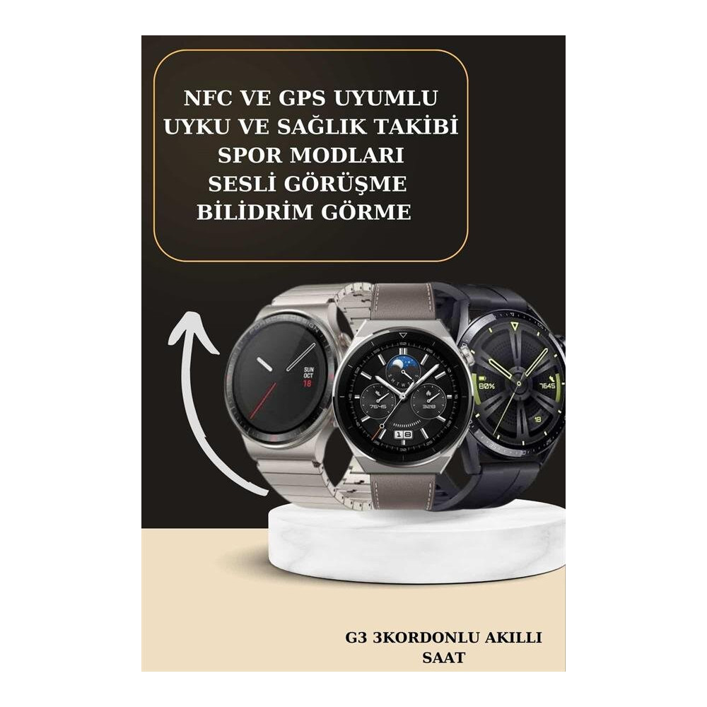 Aynalı Bluetooth Kulaklık Yeni Nesil Akıllı Saat Titreşimli Nabız Ölçe