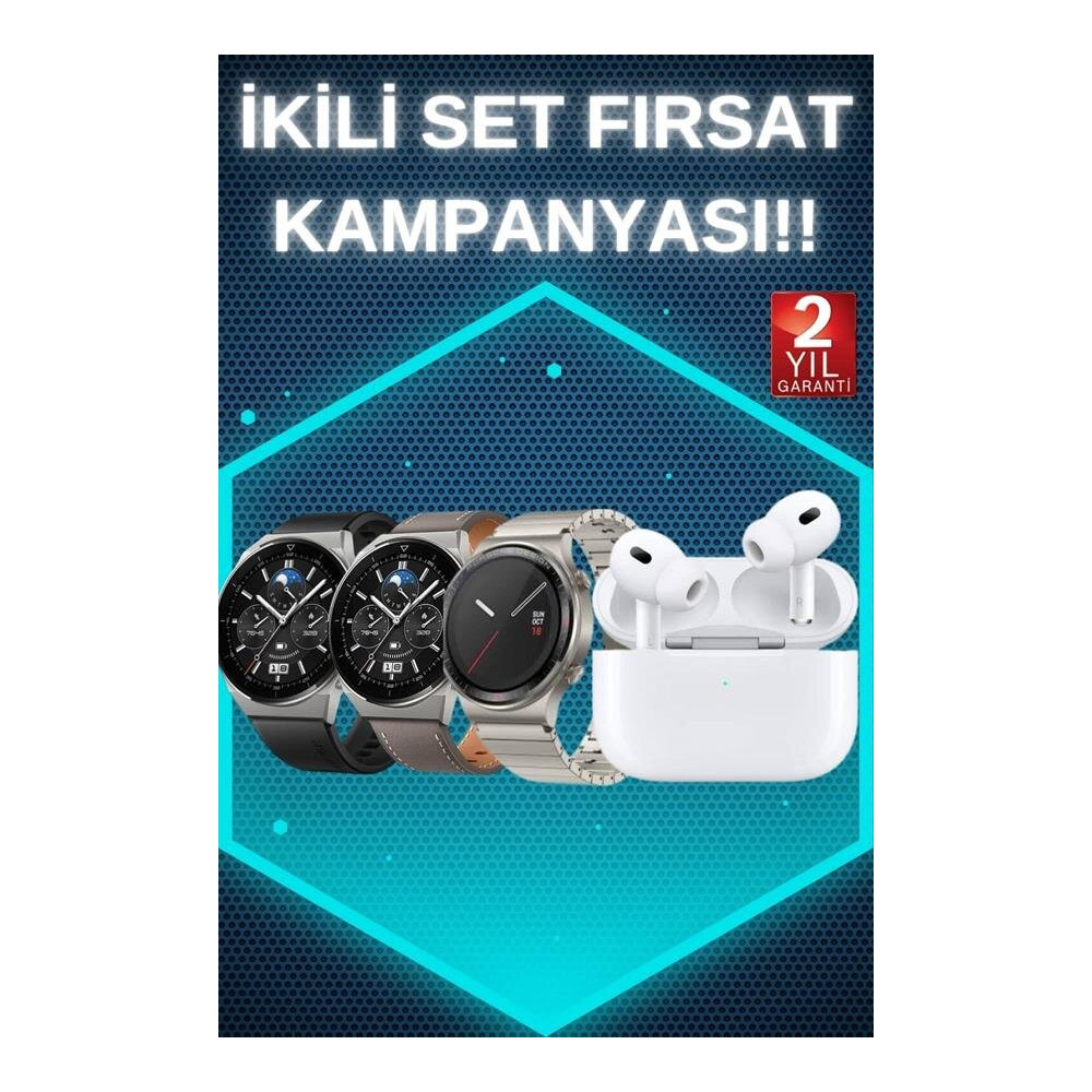 Aynalı Bluetooth Kulaklık Yeni Nesil Akıllı Saat Titreşimli Nabız Ölçe