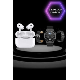 Aynalı Bluetooth Kulaklık Yeni Nesil Akıllı Saat Titreşimli Nabız Ölçe