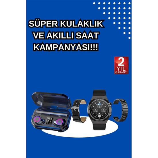 Yeni Nesil Kampanyası Bluetooth Bağlantılı Akıllı Saat ve Kablosuz Kul