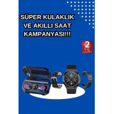 Yeni Nesil Kampanyası Bluetooth Bağlantılı Akıllı Saat ve Kablosuz Kul