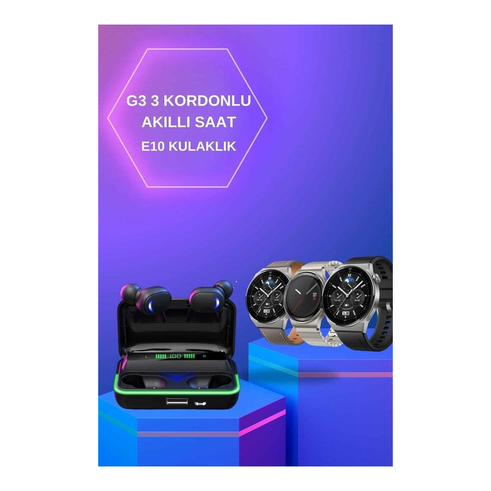 Yeni Nesil Akıllı Saat Ve Bluetooth Kulaklık Titreşim Bildirimleri Uyk