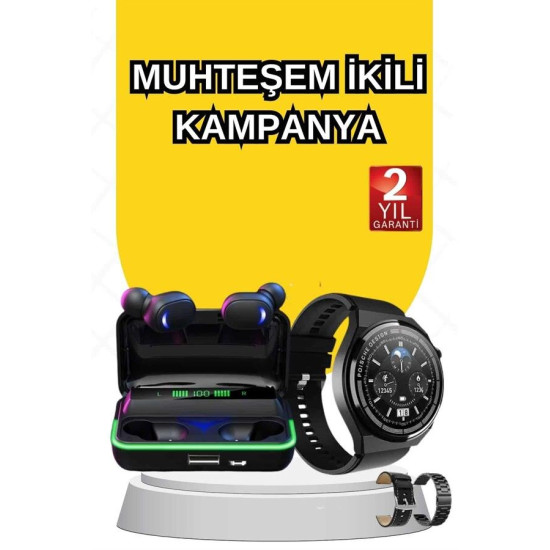 Yeni Nesil Akıllı Saat Ve Bluetooth Kulaklık Titreşim Bildirimleri Uyk