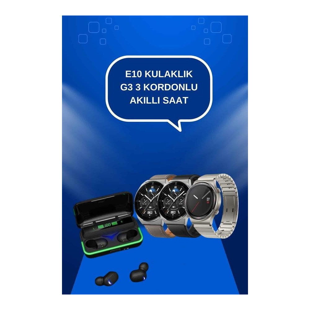 Yeni Nesil Akıllı Saat Ve Bluetooth Kulaklık Titreşim Bildirimleri Uyk