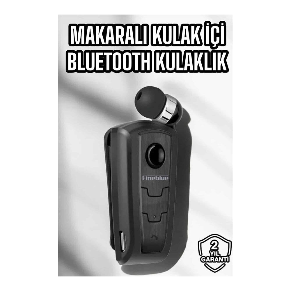 Makaralı Bluetooth Kulaklık Kulak İçi Android iOS Uyumlu Titreşimli
