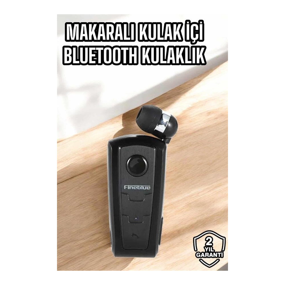 Tüm Telefonlara Uyumlu Mikrofonlu Titreşimli Makaralı Bluetooth Kulaki