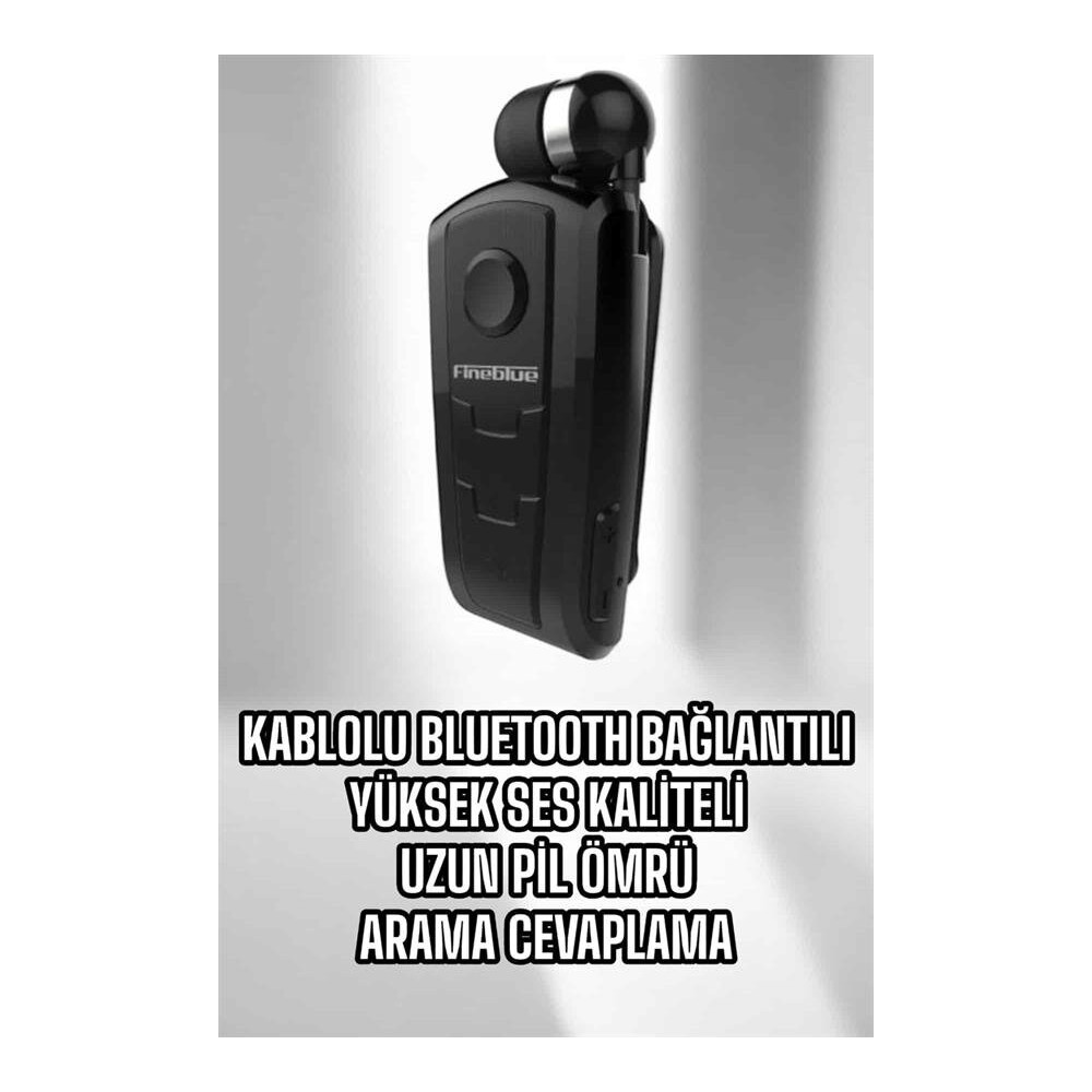 Tüm Telefonlara Uyumlu Mikrofonlu Titreşimli Makaralı Bluetooth Kulaki